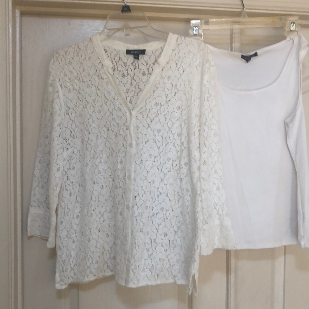 Lace blouse with tank - Picture 1 of 5